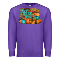 Purple hey there pumpkin Premium Sweatshirt - RanaPortraitStore