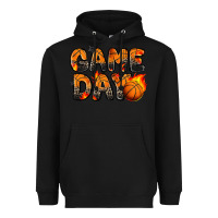 Black game day basketball leopard Heavyweight Hoodie - Zillion Design Studio