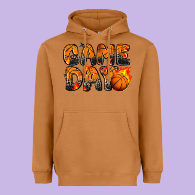 Game Day Basketball Leopard Heavyweight Hoodie Designed By Zillion Design Studio