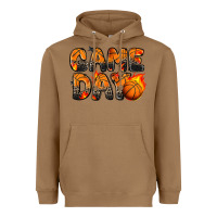 Toasted Coconut game day basketball leopard Heavyweight Hoodie - Zillion Design Studio