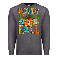 Charcoal Heather howdy fall Premium Sweatshirt - Zillion Design Studio