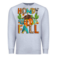 Heather Grey howdy fall Premium Sweatshirt - Zillion Design Studio