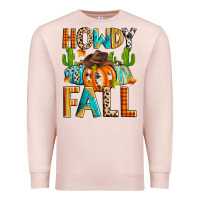 Pale Pink howdy fall Premium Sweatshirt - Zillion Design Studio