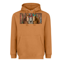 Meerkat Horses with serape and leopard Heavyweight Hoodie - RanaPortraitStore
