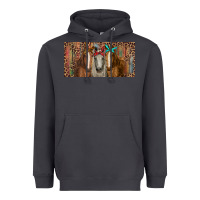 Smoke Horses with serape and leopard Heavyweight Hoodie - RanaPortraitStore