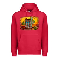 Cardinal cross sunset backgraund Premium Hoodie - JahusDesignShop