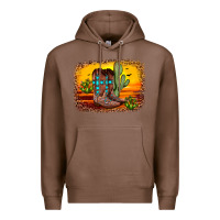 Chestnut cross sunset backgraund Premium Hoodie - JahusDesignShop