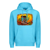 Ocean Blue cross sunset backgraund Premium Hoodie - JahusDesignShop