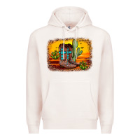 Pale Pink cross sunset backgraund Premium Hoodie - JahusDesignShop