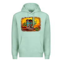 Seafoam cross sunset backgraund Premium Hoodie - JahusDesignShop