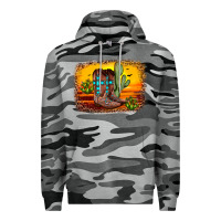 Slate Camo cross sunset backgraund Premium Hoodie - JahusDesignShop