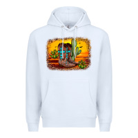 White cross sunset backgraund Premium Hoodie - JahusDesignShop