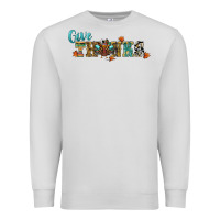 Dove Grey give thanks Premium Sweatshirt - RanaPortraitStore