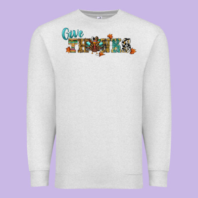 Give Thanks Premium Sweatshirt Designed By Ranaportraitstore