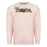 Pale Pink give thanks Premium Sweatshirt - RanaPortraitStore