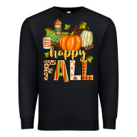 Black happy fall Premium Sweatshirt - Zillion Design Studio