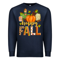 Navy happy fall Premium Sweatshirt - Zillion Design Studio