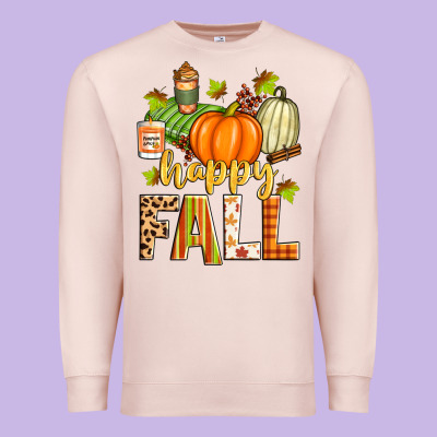 Happy Fall Premium Sweatshirt Designed By Zillion Design Studio