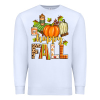 White happy fall Premium Sweatshirt - Zillion Design Studio