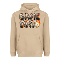 Mushroom game day baseball leopard Heavyweight Hoodie - Zillion Design Studio