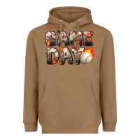 Toasted Coconut game day baseball leopard Heavyweight Hoodie - Zillion Design Studio