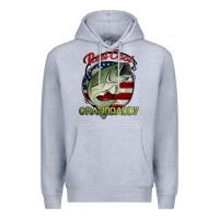 Heather Grey reel cool granddaddy fishing Premium Hoodie - Jasminsmagicworld