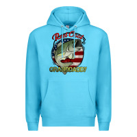 Ocean Blue reel cool granddaddy fishing Premium Hoodie - Jasminsmagicworld