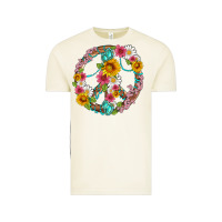 Vintage Arctic floral peace sign with gemstone Vintage Tee - Artiststas