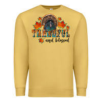 Antique Gold thankful and blessed Premium Sweatshirt - RanaPortraitStore