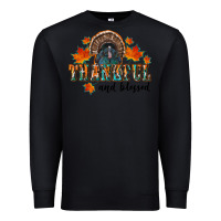 Black thankful and blessed Premium Sweatshirt - RanaPortraitStore