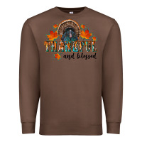 Chestnut thankful and blessed Premium Sweatshirt - RanaPortraitStore