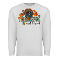 Dove Grey thankful and blessed Premium Sweatshirt - RanaPortraitStore