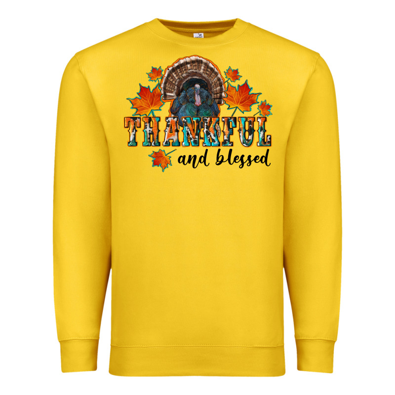 Thankful And Blessed Premium Sweatshirt by RanaPortraitStore | Teevron