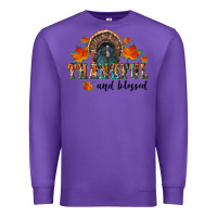 Purple thankful and blessed Premium Sweatshirt - RanaPortraitStore