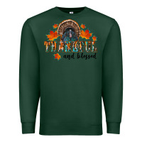 Sports Green thankful and blessed Premium Sweatshirt - RanaPortraitStore
