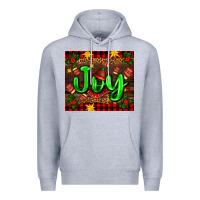 Heather Grey joy with gloves for Christmas Premium Hoodie - AdoDesignShop