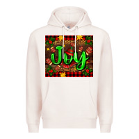 Pale Pink joy with gloves for Christmas Premium Hoodie - AdoDesignShop