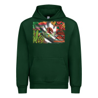 Forest Green mexico flag sunflowers roses and cactus with serape aztec and leopard Urban Hoodie - Artiststas