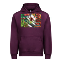 Mauve Wine mexico flag sunflowers roses and cactus with serape aztec and leopard Urban Hoodie - Artiststas