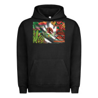 Pigment Black mexico flag sunflowers roses and cactus with serape aztec and leopard Urban Hoodie - Artiststas