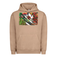 Pigment Burro mexico flag sunflowers roses and cactus with serape aztec and leopard Urban Hoodie - Artiststas