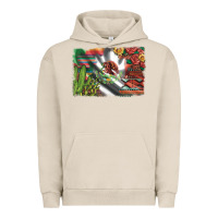Pigment French Oak mexico flag sunflowers roses and cactus with serape aztec and leopard Urban Hoodie - Artiststas