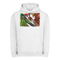 Pigment Lunar Rock mexico flag sunflowers roses and cactus with serape aztec and leopard Urban Hoodie - Artiststas