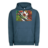 Pigment Midnight Navy mexico flag sunflowers roses and cactus with serape aztec and leopard Urban Hoodie - Artiststas