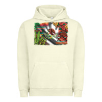 Pigment Pistachio mexico flag sunflowers roses and cactus with serape aztec and leopard Urban Hoodie - Artiststas