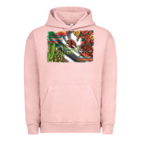 Pigment Salmon mexico flag sunflowers roses and cactus with serape aztec and leopard Urban Hoodie - Artiststas