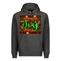 Charcoal Heather joy with gloves for Christmas Premium Hoodie - AdoDesignShop