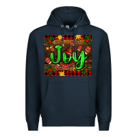 Navy joy with gloves for Christmas Premium Hoodie - AdoDesignShop