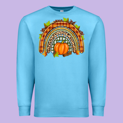 Fall Rainbow Premium Sweatshirt Designed By Zillion Design Studio