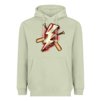 Matcha baseball lightning bolt Heavyweight Hoodie - Zillion Design Studio